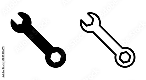 Wrench icon symbol for apps and websites. repair icon. tools sign and symbol