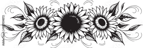 Sunflower Design clipart vector