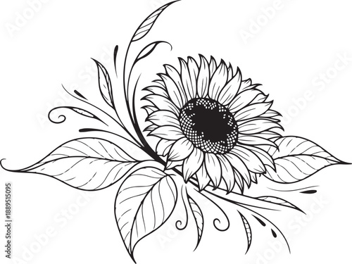 Sunflower Design clipart vector