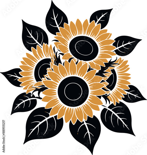 Sunflower Design clipart vector