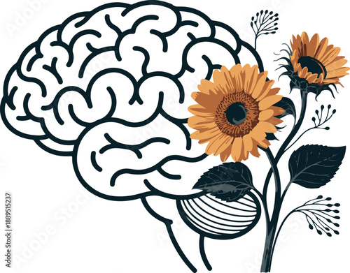 Sunflower Design clipart vector