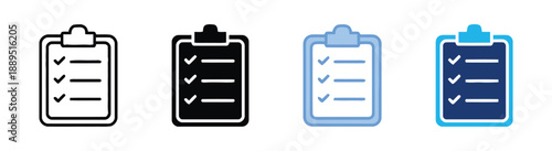 Checklist with check marks icon, symbolizing tasks completed, to-do list, project management, organization, and confirmation of successful execution in business and personal life
