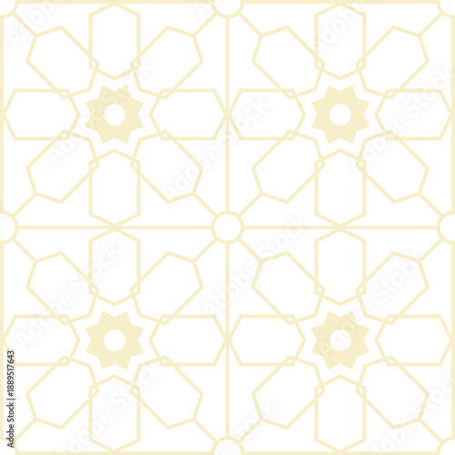 Geometric Tile Pattern with Ornate Design for Ramadan Islamic Background