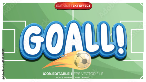 3D text effect goal theme