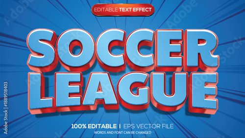 3D text effect soccer theme