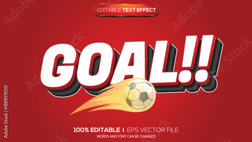 3D text effect goal theme