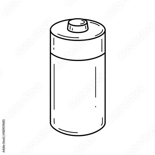 Line art image of a cylindrical power cell