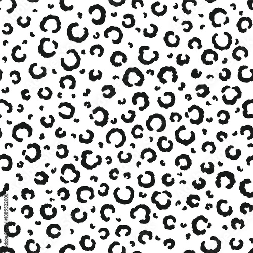 Leopard Print seamless grunge texture with hand-drawn background. Abstract decorative illustration, isolated background, suitable for textile pattern design, fabric, printing, and surface design.
