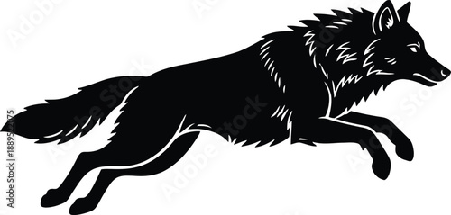 A wild black horse silhouette vector illustration of a mammal in a nature sketch style suitable for a tattoo icon or animal symbol design