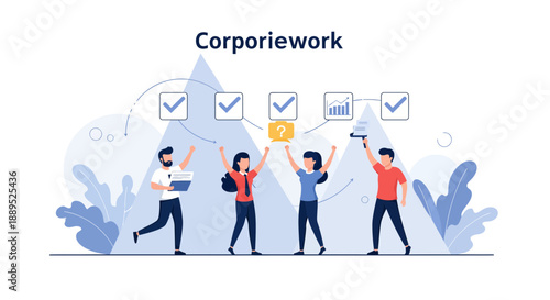 Teamwork and collaboration in the corporate environment for success and goals.