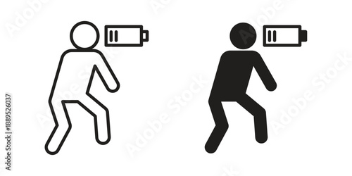 Fatigue icons suitable for infographics, websites and print media and interfaces. Line vector icon.