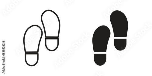 Footprint icons suitable for infographics, websites and print media and interfaces. Line vector icon.