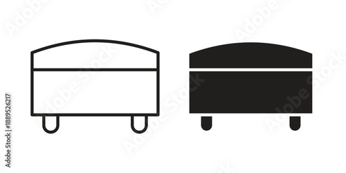 Footstool icons suitable for infographics, websites and print media and interfaces. Line vector icon.