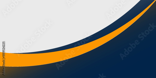 Professional abstract background with curved shapes in white, navy blue, and orange. vector Eps 10