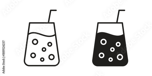 Fresh smoothie icons suitable for infographics, websites and print media and interfaces. Line vector icon.