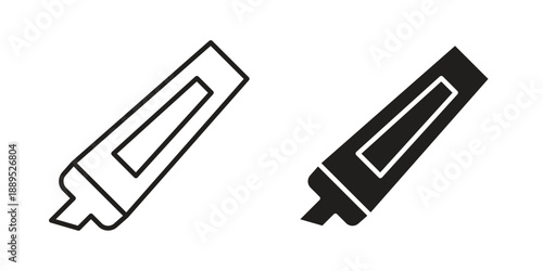 Highlighter icons suitable for infographics, websites and print media and interfaces. Line vector icon.