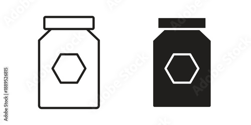 Honey jar icons suitable for infographics, websites and print media and interfaces. Line vector icon.
