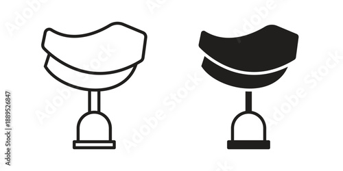 Horse saddle icons suitable for infographics, websites and print media and interfaces. Line vector icon.