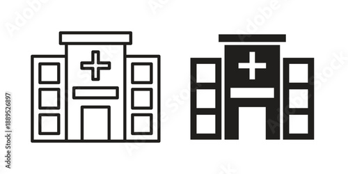 Hospital icons suitable for infographics, websites and print media and interfaces. Line vector icon.