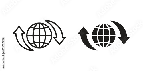 Import-export icons suitable for infographics, websites and print media and interfaces. Line vector icon.