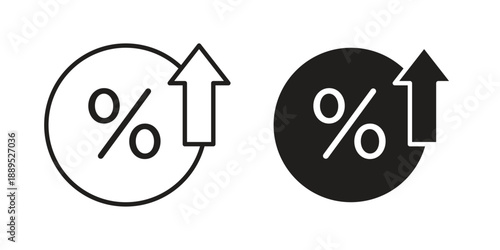 Increase rate icons suitable for infographics, websites and print media and interfaces. Line vector icon.