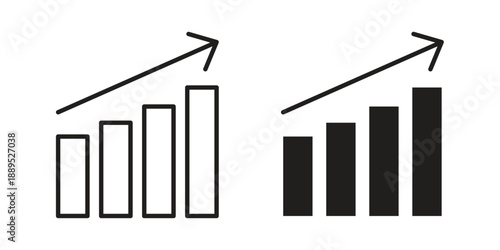 Increasing stocks icons suitable for infographics, websites and print media and interfaces. Line vector icon.