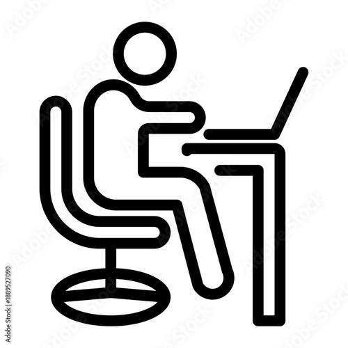 remote working offline icon