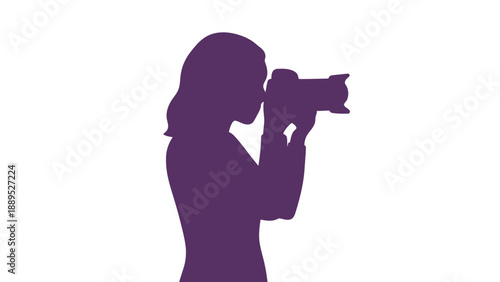 A woman taking a photo with her camera in a creative moment
