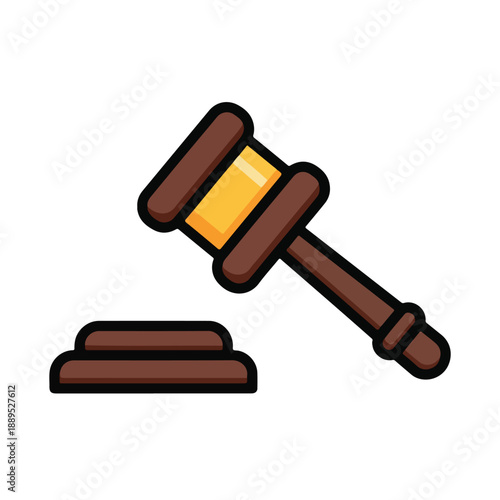 A brown and gold gavel