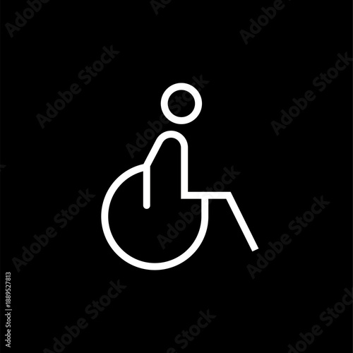 Wheelchair Accessible Icon, Accessibility Sign for Public Facility Wayfinding