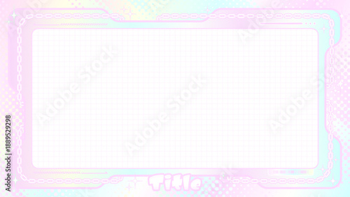 チェーンの装飾のキラキラ可愛いフレーム背景