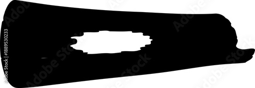 Natural log bridge silhouette with hollow center