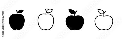Apple icon set. Apple vector icon. apple symbols for your web design.