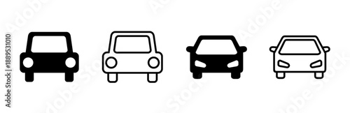 Car icon set. car vector icon. small sedan