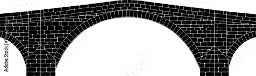 Close up stone arch bridge masonry texture silhouette