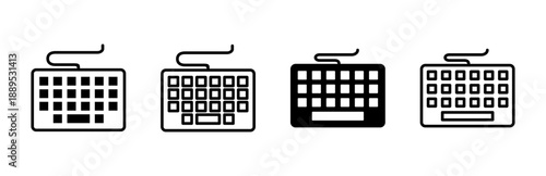 Keyboard icon set. keyboard vector symbol