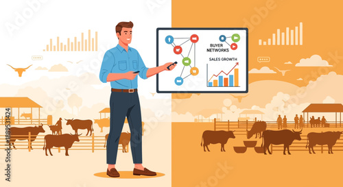 Farm Presentation on Cattle Sales Growth, Buyer Networks, and Livestock Management for Increased