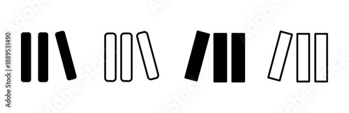 Library icon set. education icon vector