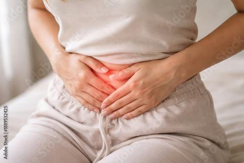 Wallpaper Mural Woman stomach pain uterine myoma fibroids endometrial polyp abdomen cramp health Torontodigital.ca