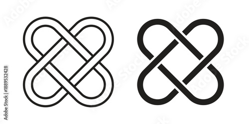 Interlocking icons suitable for infographics, websites and print media and interfaces. Line vector icon.