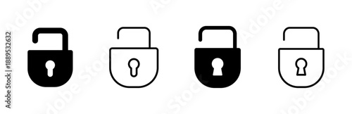 Lock icon set. Padlock icon vector. Encryption icon. Security symbol