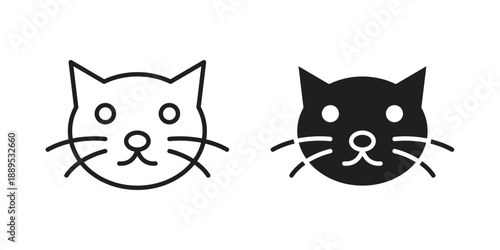 Kitten icons suitable for infographics, websites and print media and interfaces. Line vector icon.