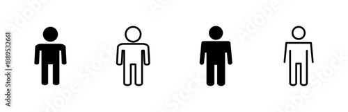 Man icon set. male icon vector. human symbol