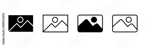 Picture icon set. photo gallery icon symbol