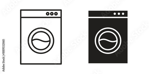 Laundry zone icons suitable for infographics, websites and print media and interfaces. Line vector icon.