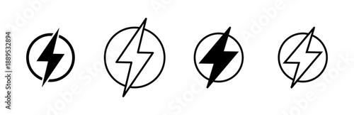 Power icon set. Power Switch Icon. Electric power