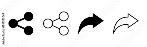 Share icon set. Sharing vector icon