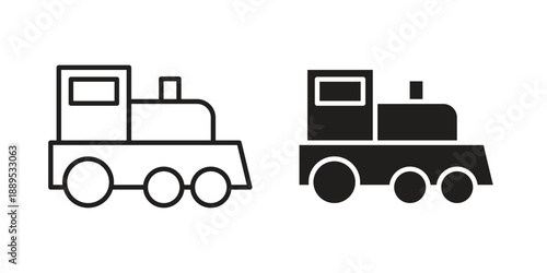 Locomotive icons suitable for infographics, websites and print media and interfaces. Line vector icon.