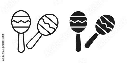 Maracas icons suitable for infographics, websites and print media and interfaces. Line vector icon.