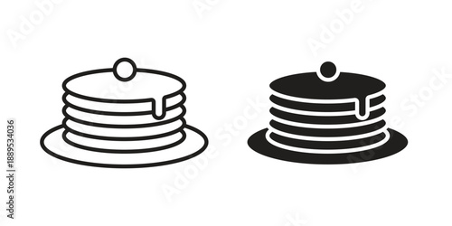 Pancake icons suitable for infographics, websites and print media and interfaces. Line vector icon.